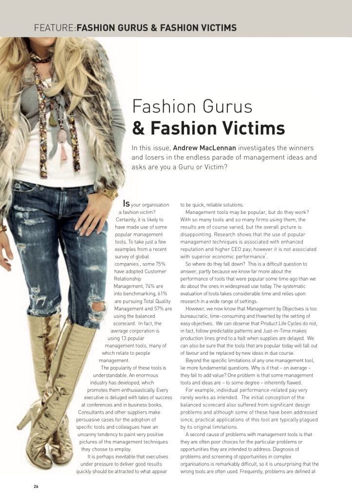 Fashion Gurus & Fashion Victims Strategy Execution Ltd