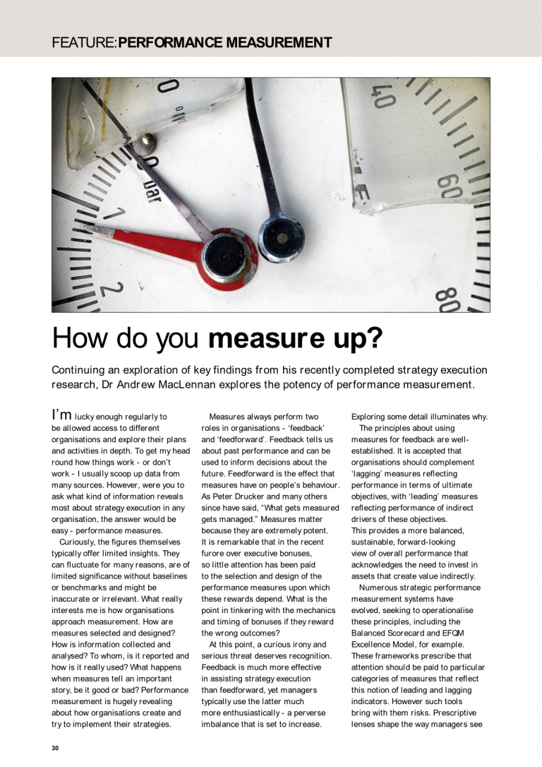 How do you measure up? article